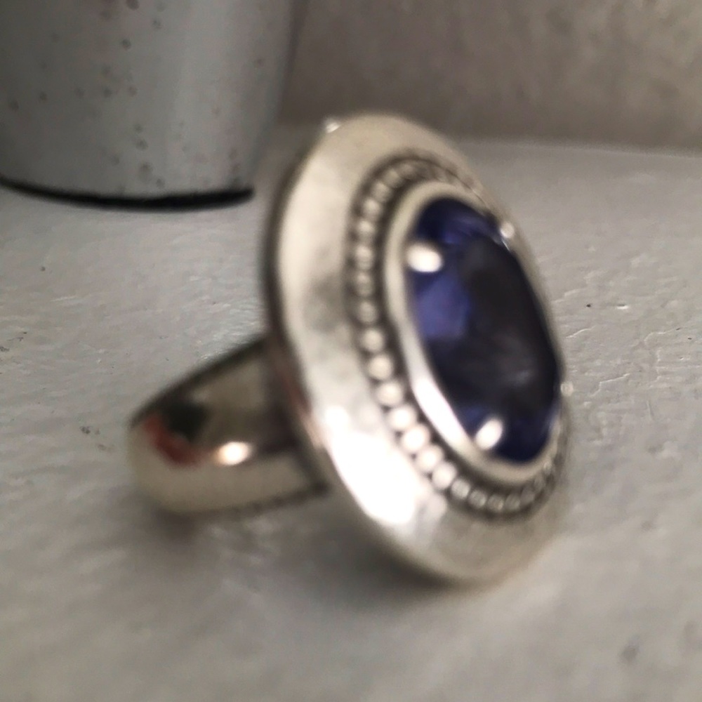 Brighton ring silver blue/purple gemstone